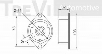 TREVI AUTOMOTIVE ta1344 -  Натяжная планка, поликлиновой ремень